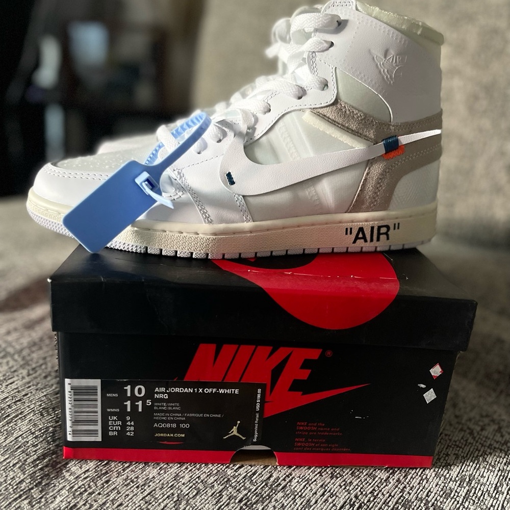 Nike Air Jordan 1 Off-White in White and Gray